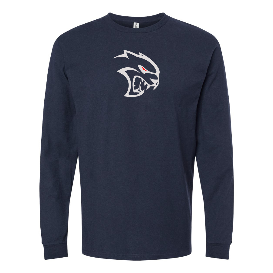 Men's Dodge Hellcat Logo Cotton Long Sleeve T-Shirt