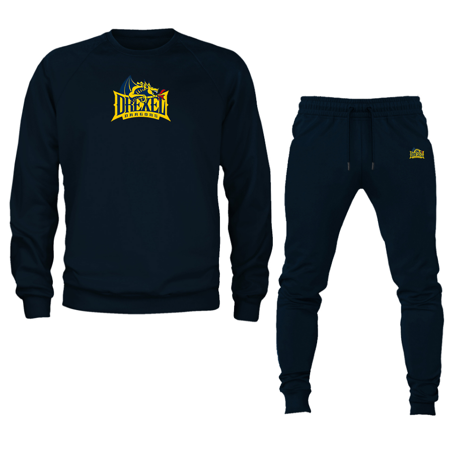 Men's  Drexel Dragons  Crewneck Sweatshirt Joggers Suit