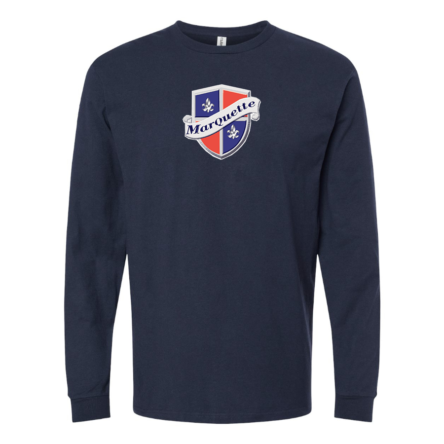 Men's Marquette Logo Cotton Long Sleeve T-Shirt