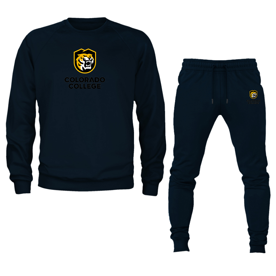 Men's Colorado College Tigers Crewneck Sweatshirt Joggers Suit
