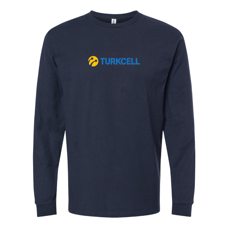 Men's TurkCell Logo Cotton Long Sleeve T-Shirt