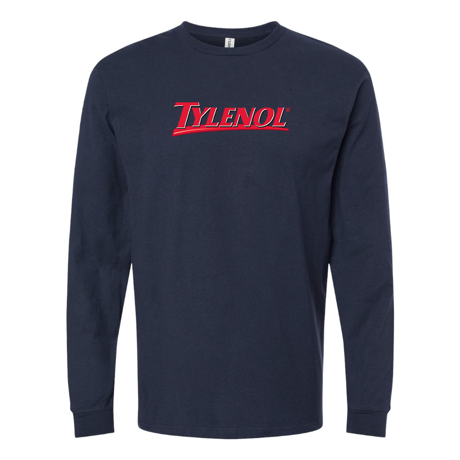 Men's Tylenol Logo Cotton Long Sleeve T-Shirt