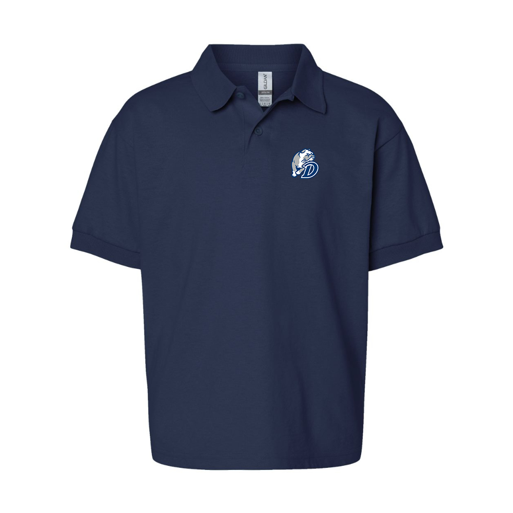 Youth  Drake Bulldogs Gildan Dry Blend Jersey Polo