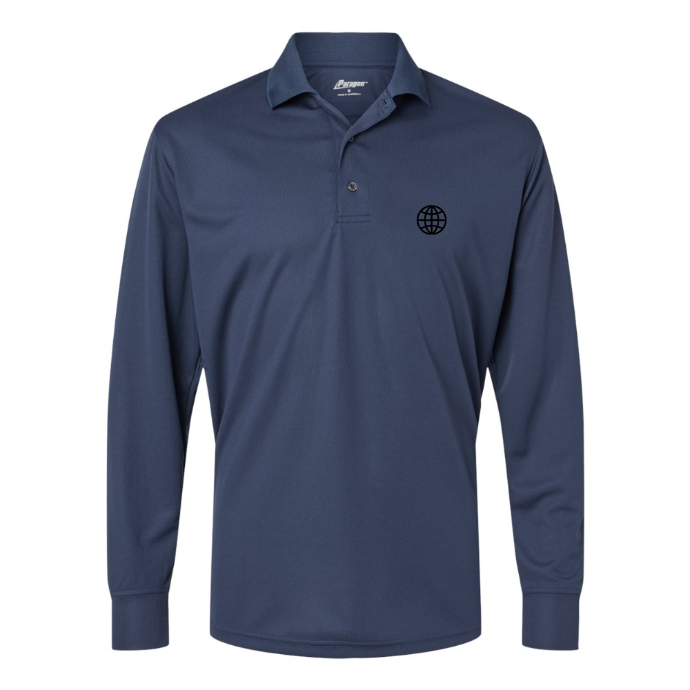 Men's Internet Globe Paragon Prescott Long Sleeve Polo