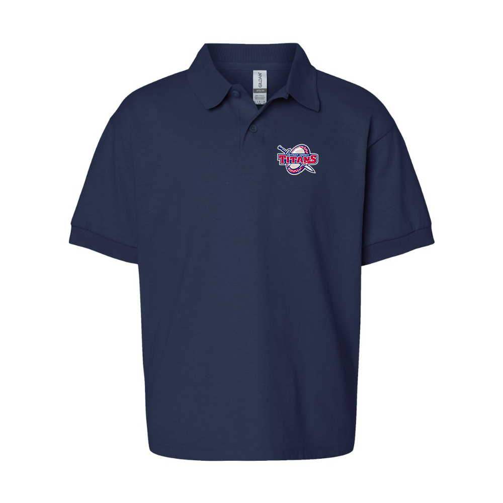 Youth Detroit Titans  Gildan Dry Blend Jersey Polo