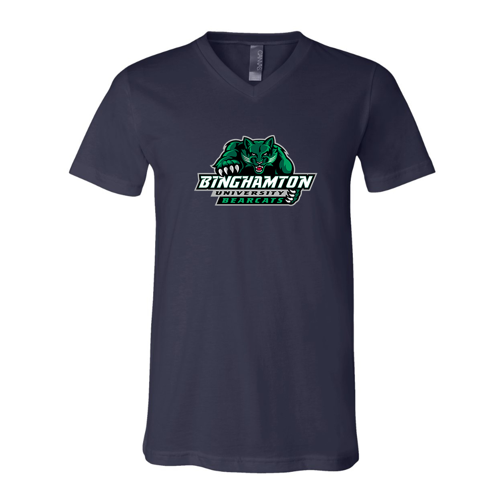 Binghamton Bearcats  BELLA  CANVAS - Jersey V-Neck T-Shirt