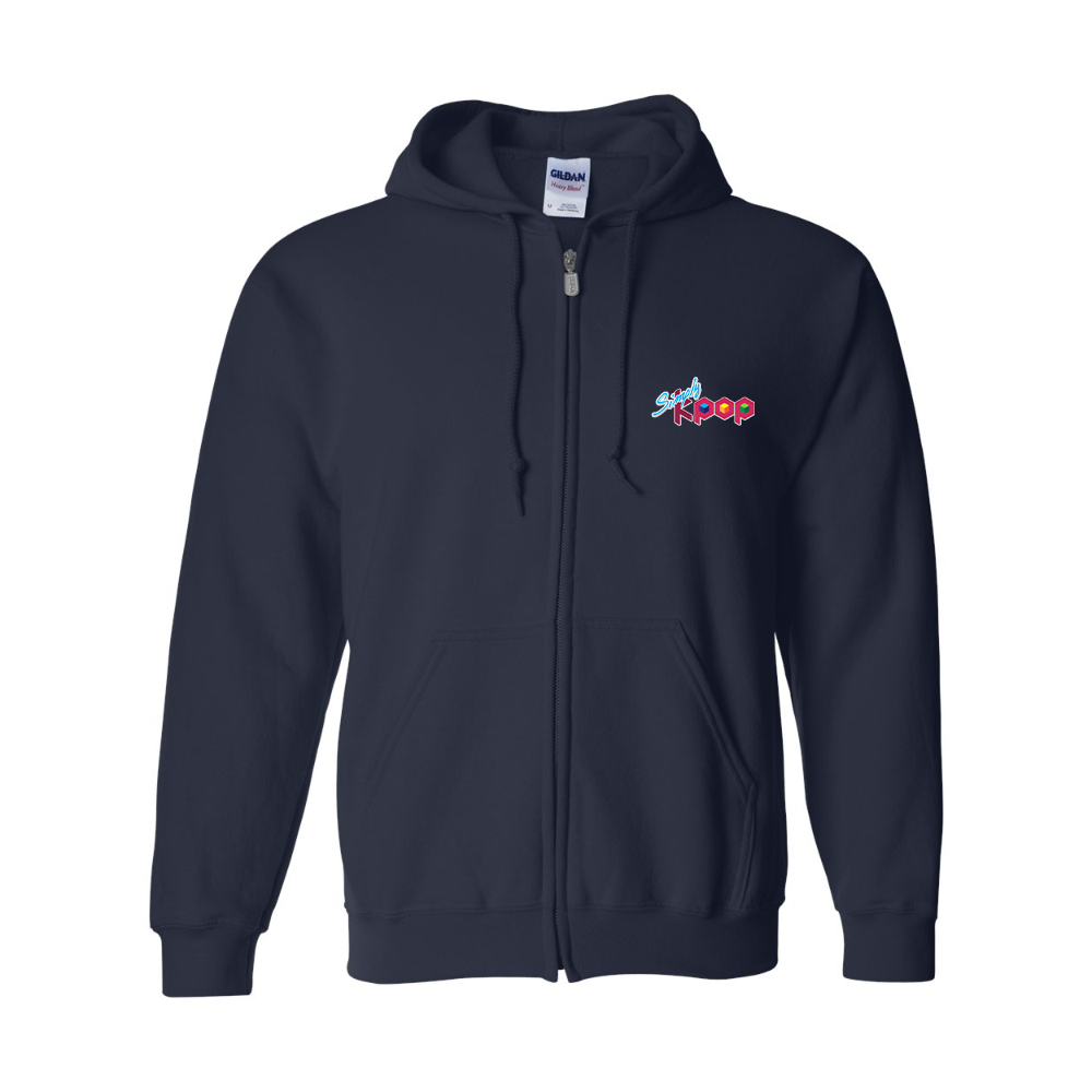Men's Simply Kpop  Gildan  Heavy Blend Full Zip Hooded Sweatshirt