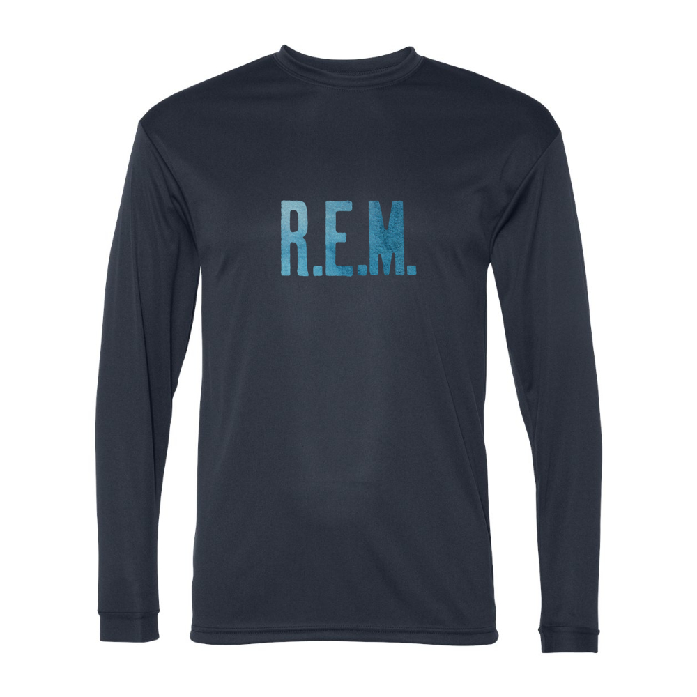 Men's R.E.M. Blue Performance Long Sleeve T-Shirt