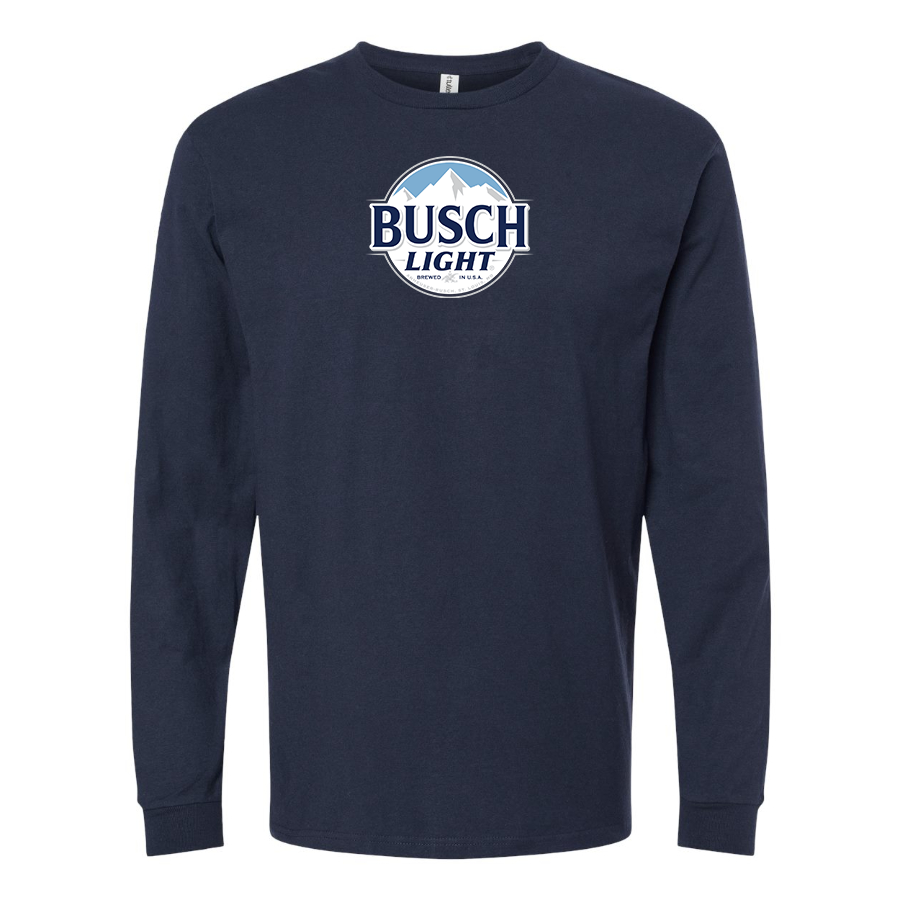 Men's Busch Light Logo Cotton Long Sleeve T-Shirt