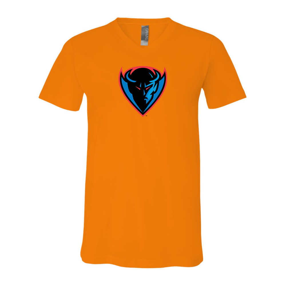 DePaul Blue Demons BELLA  CANVAS - Jersey V-Neck T-Shirt