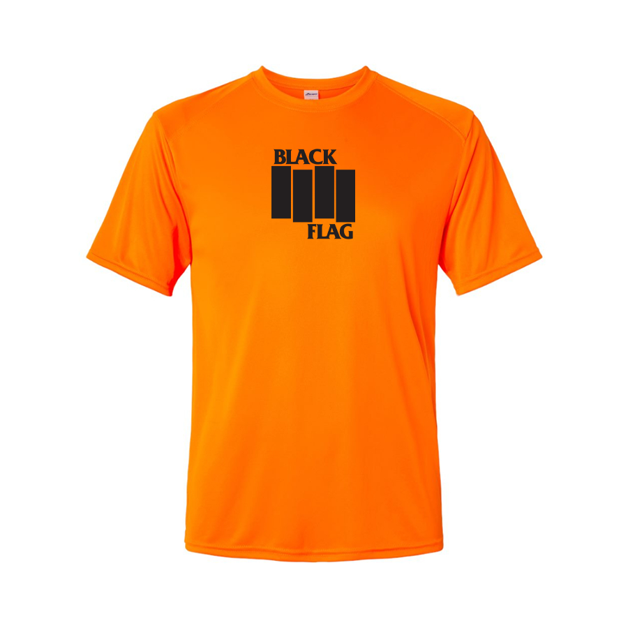 Men's Black Flag Logo Performance T-Shirt
