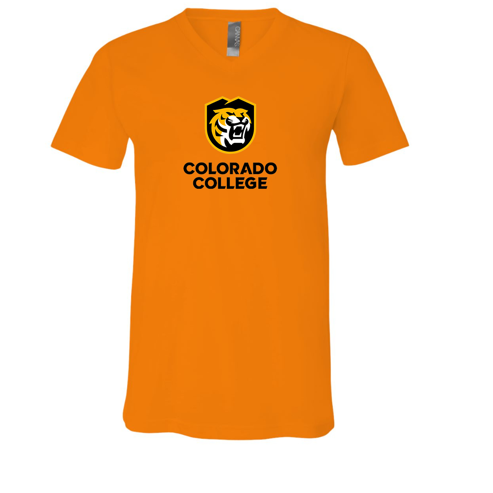 Colorado College Tigers BELLA  CANVAS - Jersey V-Neck T-Shirt