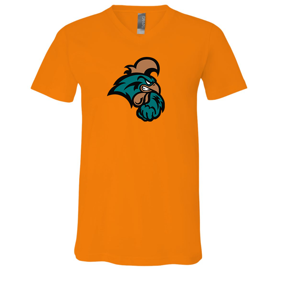 Coastal Carolina Chanticleers  BELLA  CANVAS - Jersey V-Neck T-Shirt
