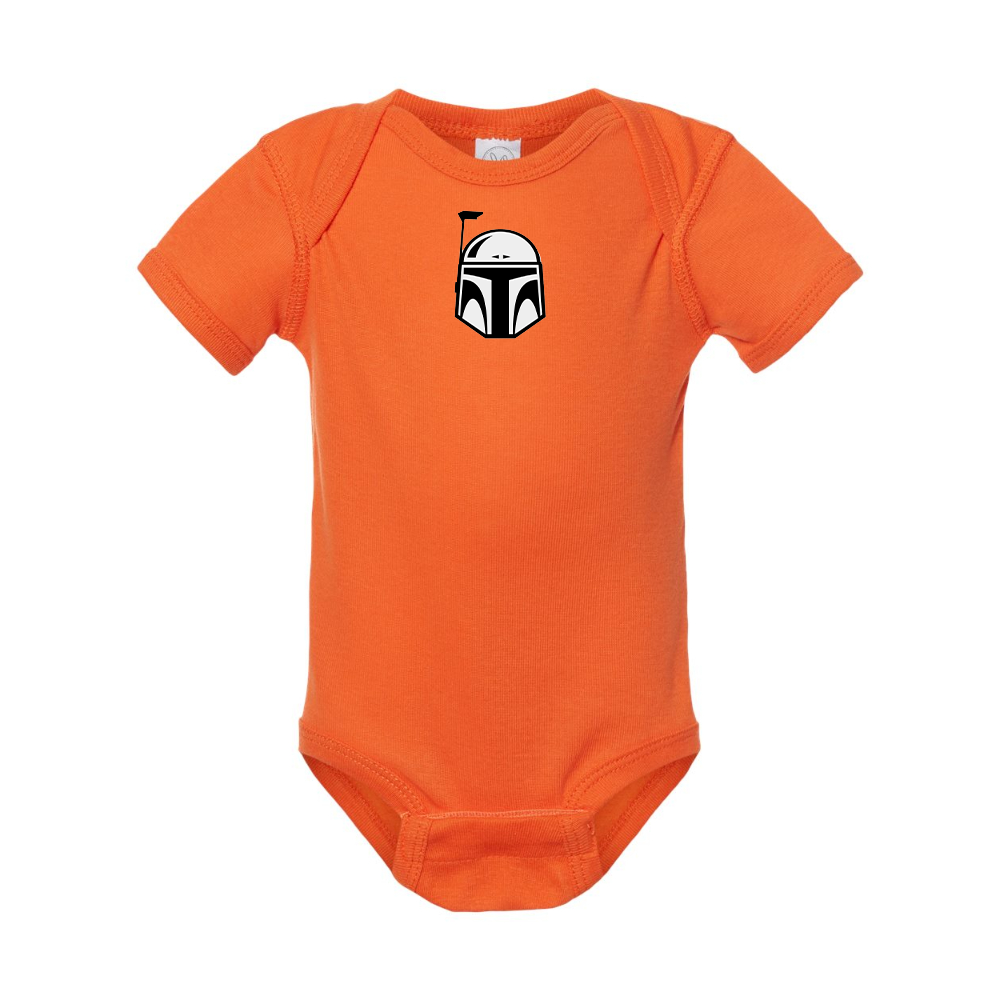 Star Wars Boba Fett Helmet Rabbit Skins Infant Baby Rib Bodysuit