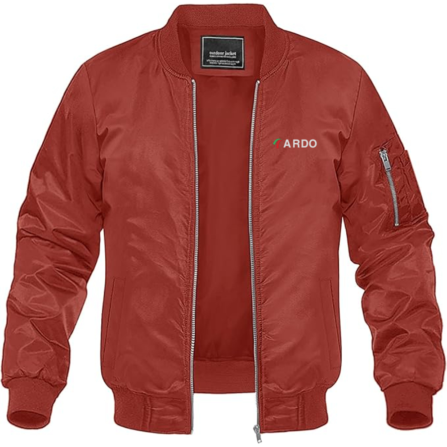 Men's Ardo Logo Lightweight Bomber Jacket Windbreaker Softshell Varsity Jacket Coat