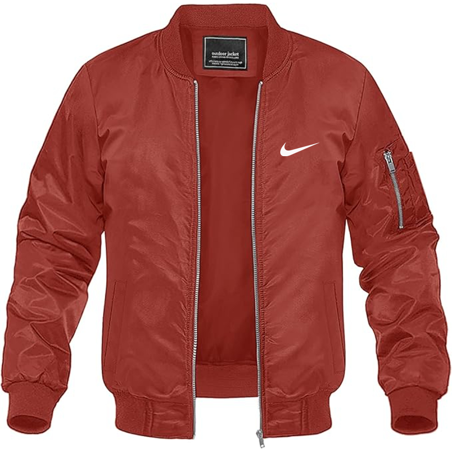 Men's Nike Wave Logo Lightweight Bomber Jacket Windbreaker Softshell Varsity Jacket Coat