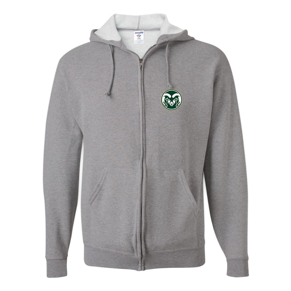 Men's  Colorado State Rams JERZEES NuBlend Full-Zip Hooded Sweatshirt