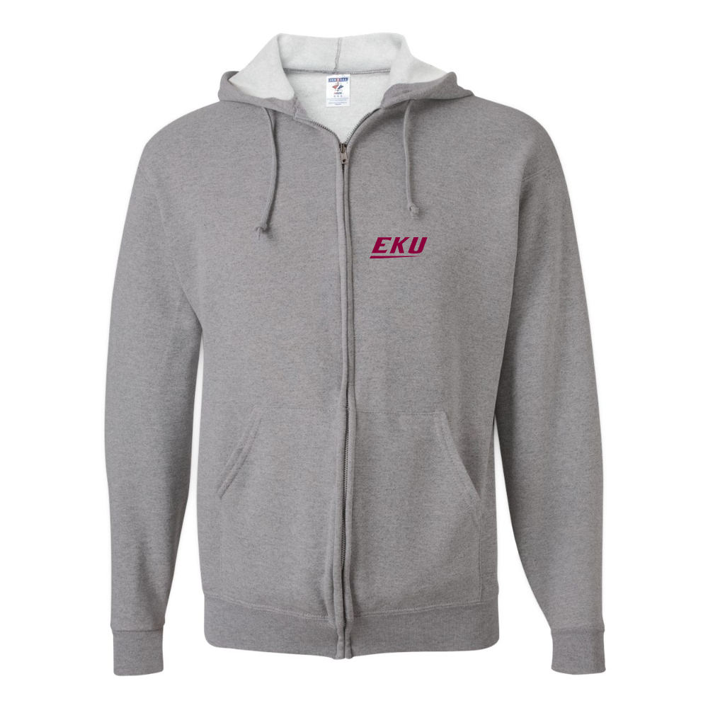 Men's Eastern Kentucky Colonels JERZEES NuBlend Full-Zip Hooded Sweatshirt