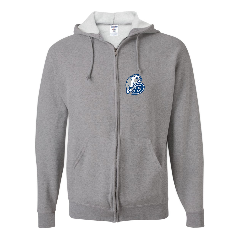 Men's  Drake Bulldogs JERZEES NuBlend Full-Zip Hooded Sweatshirt