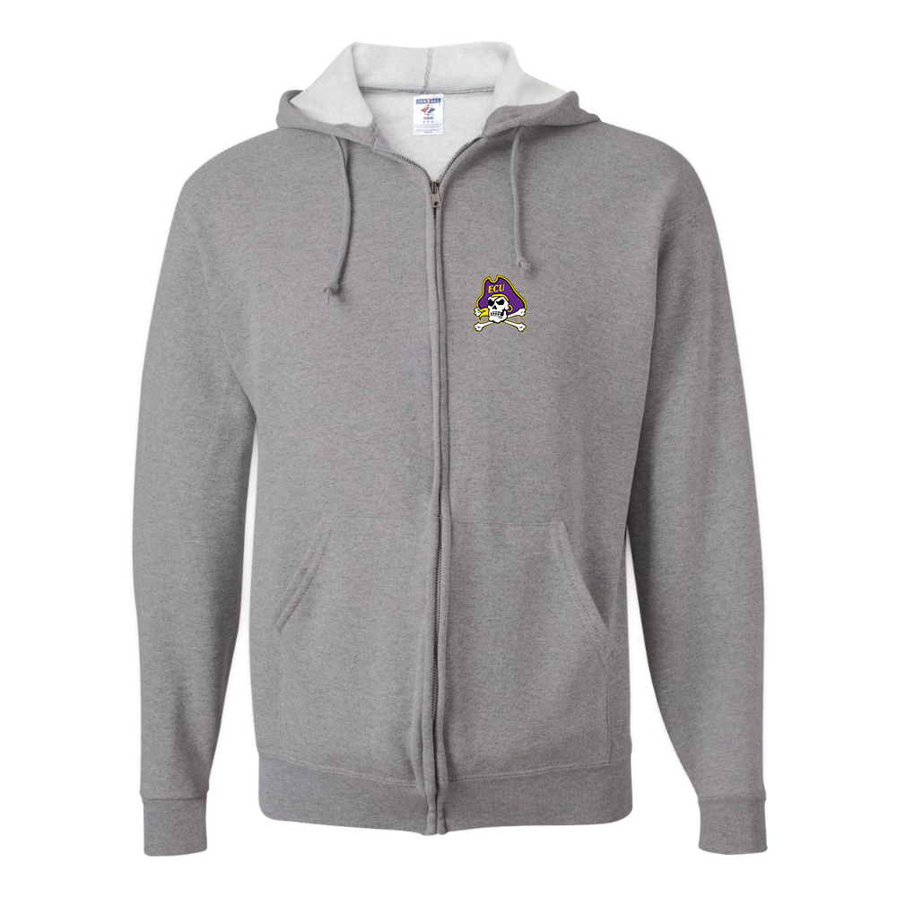 Men's East Carolina Pirates JERZEES NuBlend Full-Zip Hooded Sweatshirt
