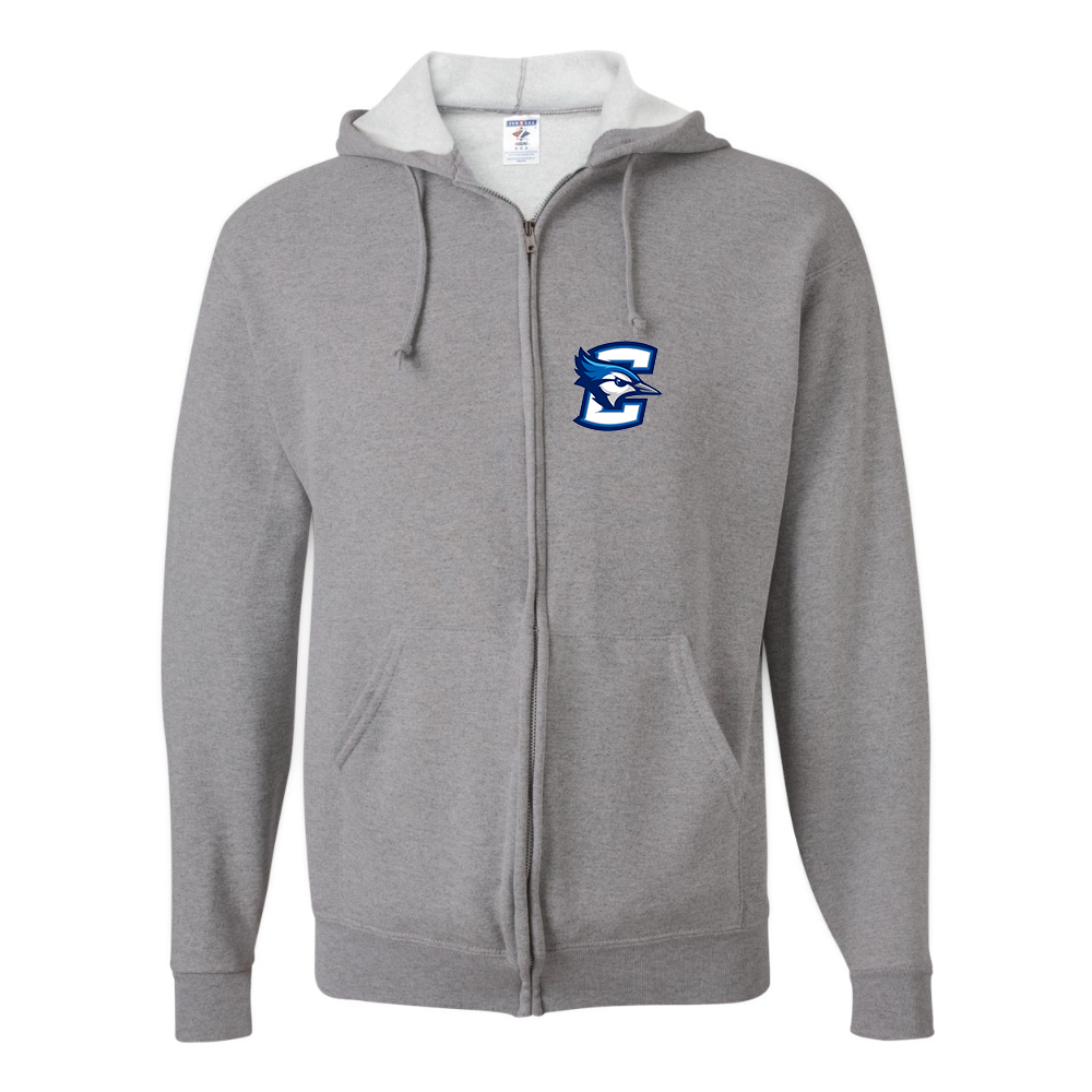 Men's  Creighton Bluejays JERZEES NuBlend Full-Zip Hooded Sweatshirt