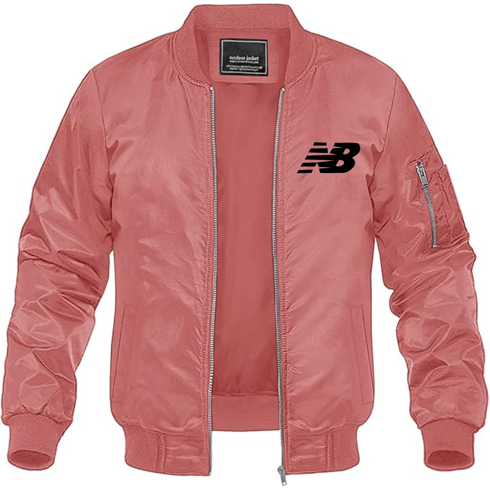 Men's New Balance Logo  Lightweight Bomber Jacket Windbreaker Softshell Varsity Jacket Coat