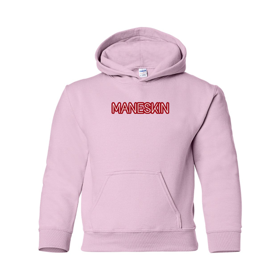 Youth Maneskin Red Neon Letter Pullover Hoodie