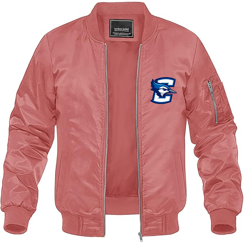 Men's  Creighton Bluejays Lightweight Bomber Jacket Windbreaker Softshell Varsity Jacket Coat