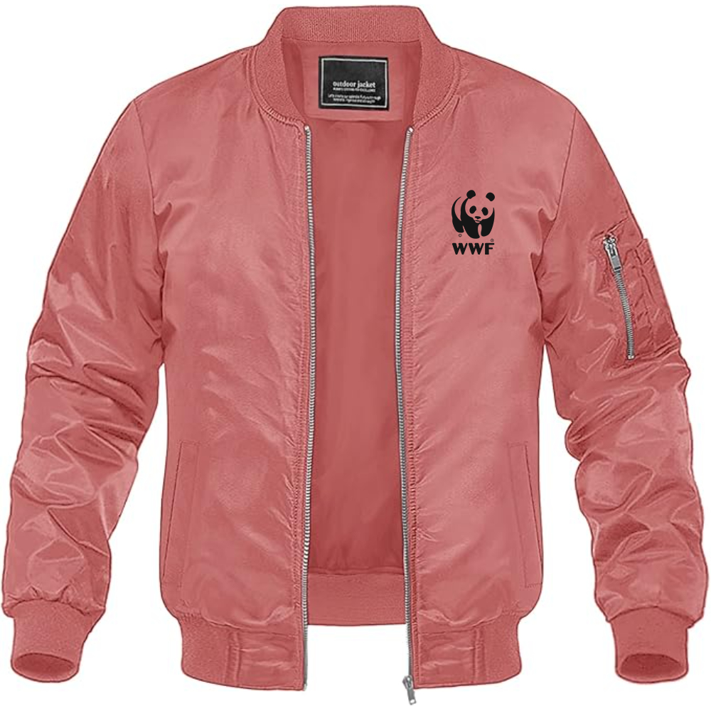 Men's WWF  Lightweight Bomber Jacket Windbreaker Softshell Varsity Jacket Coat