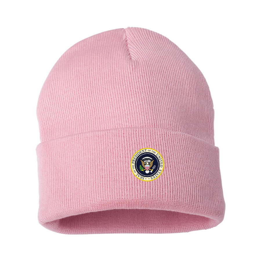 USA President Seal Logo Beanie Hat