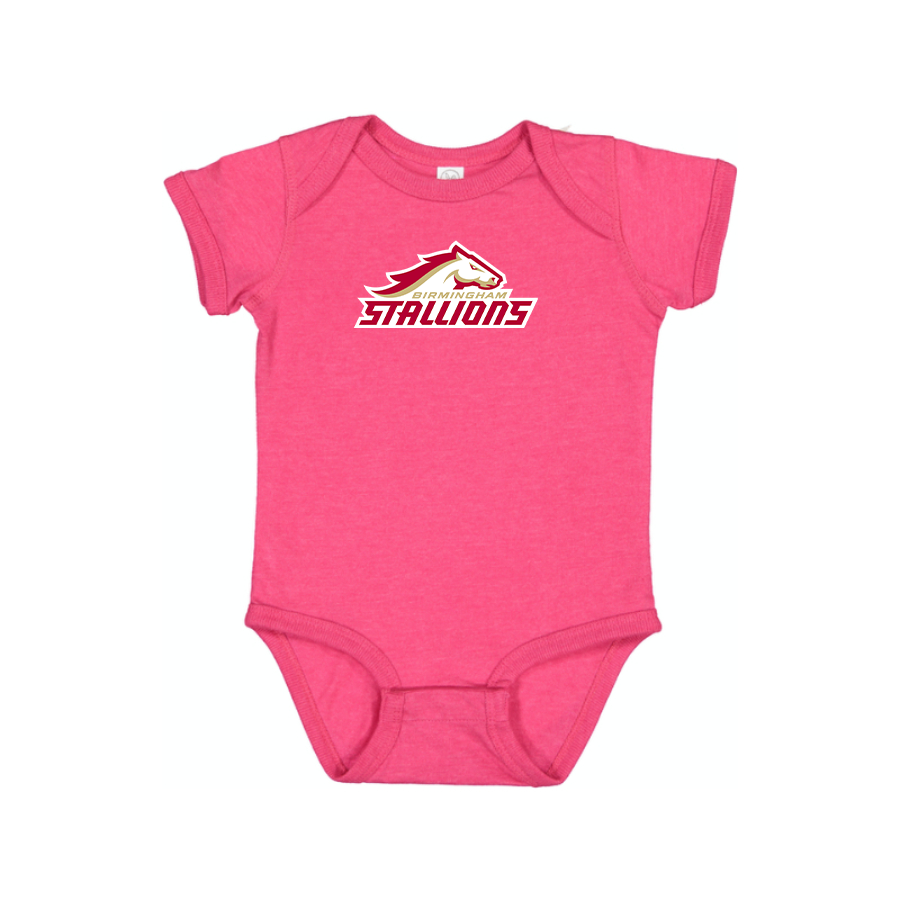 Birmingham Stallions Logo Baby Onesie Romper