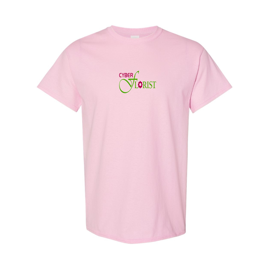 Men's Cyber Florist Logo Cotton T-Shirt