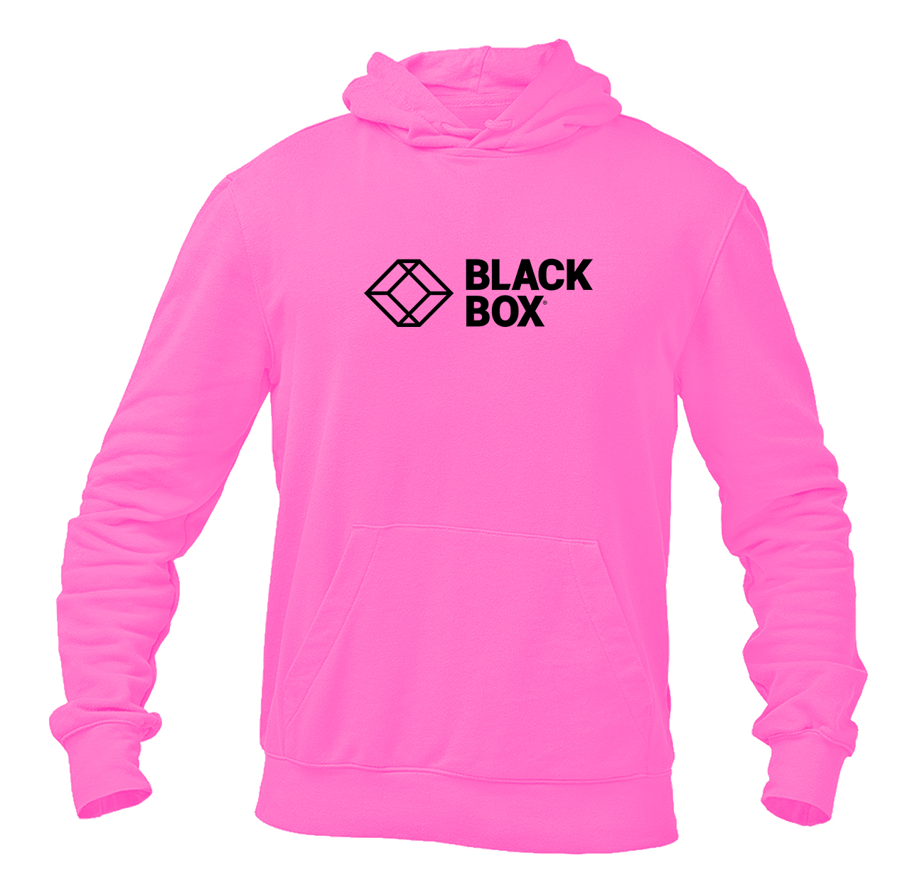 Men's Black Box Logo Pullover Hoodie