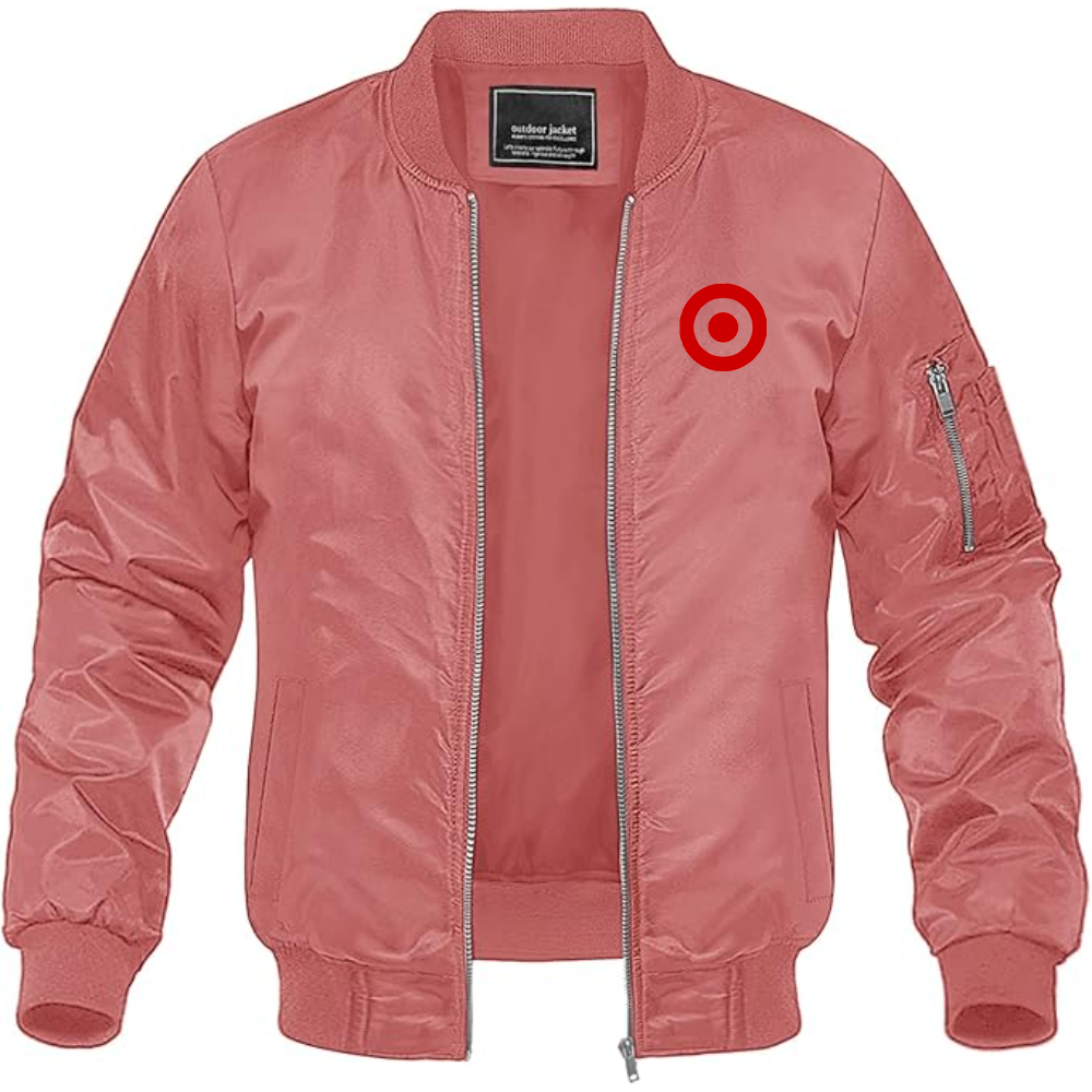 Men's Target   Lightweight Bomber Jacket Windbreaker Softshell Varsity Jacket Coat