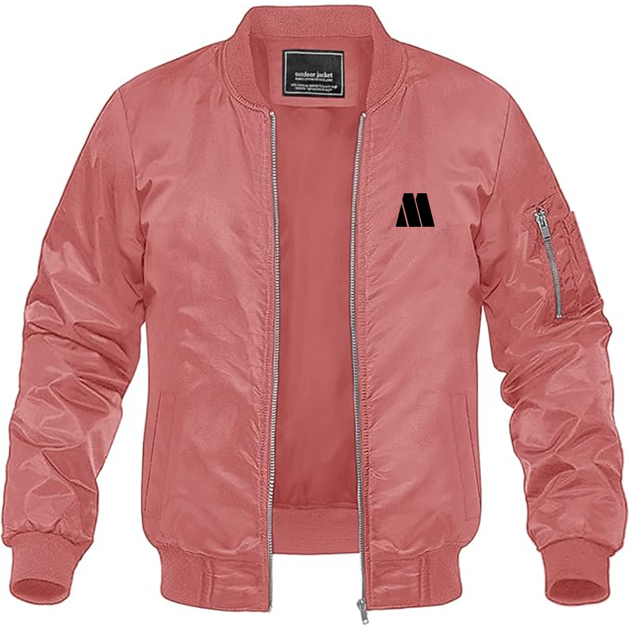Men's Motown M Lightweight Bomber Jacket Windbreaker Softshell Varsity Jacket Coat