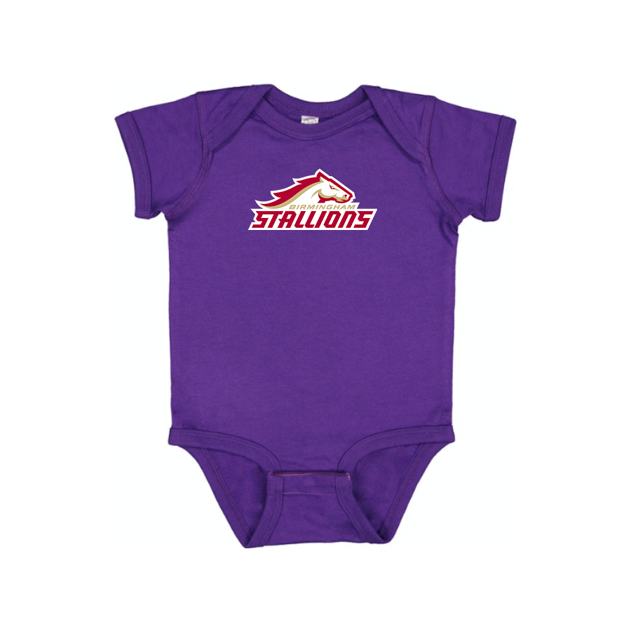 Birmingham Stallions Logo Baby Onesie Romper