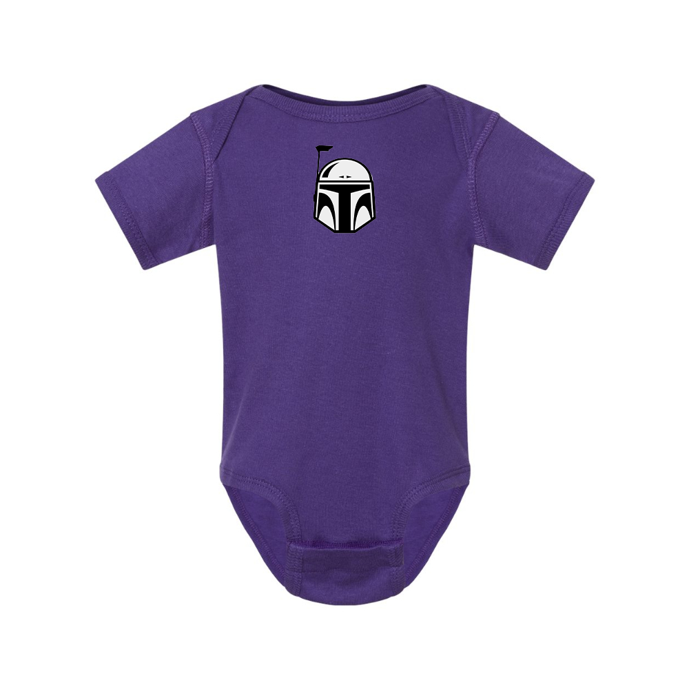 Star Wars Boba Fett Helmet Rabbit Skins Infant Baby Rib Bodysuit