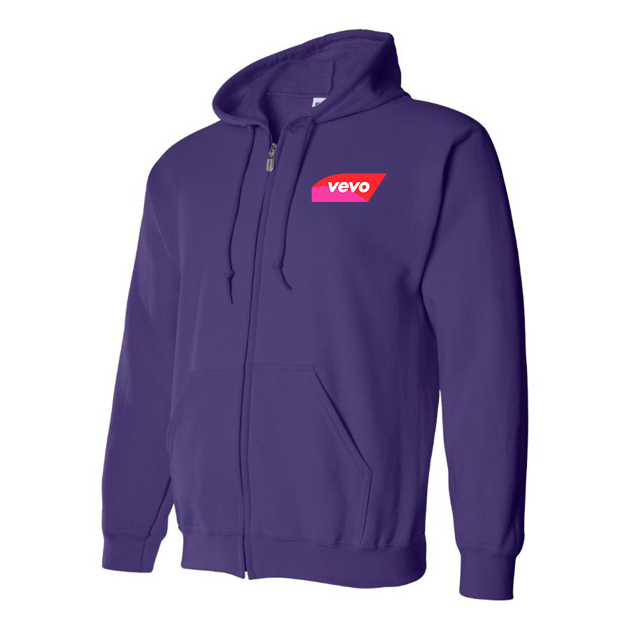 Men's Vevo Thumbnail Banner  Logo Zipper Hoodie