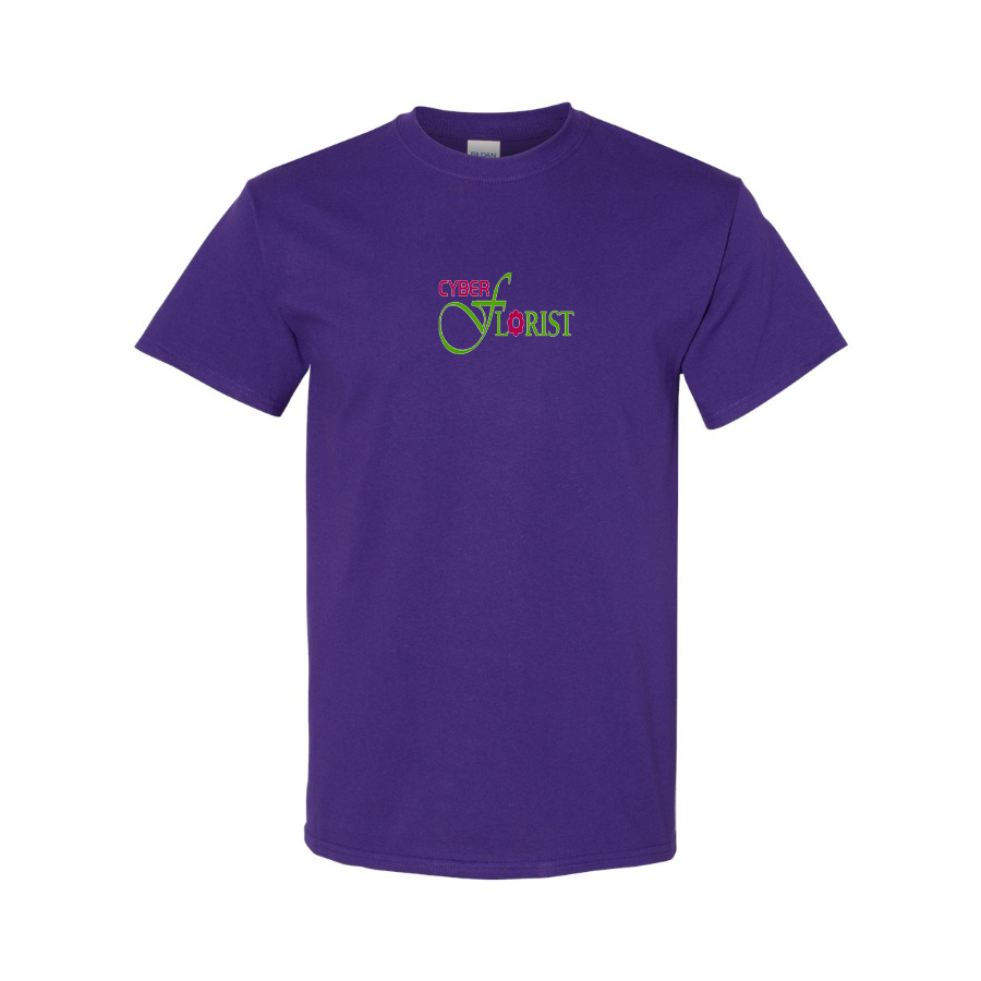 Men's Cyber Florist Logo Cotton T-Shirt
