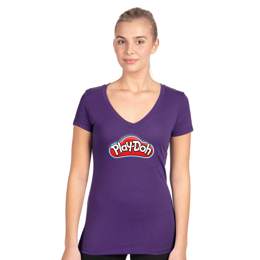 Women's Play Doh Next Level V-Neck T-Shirt
