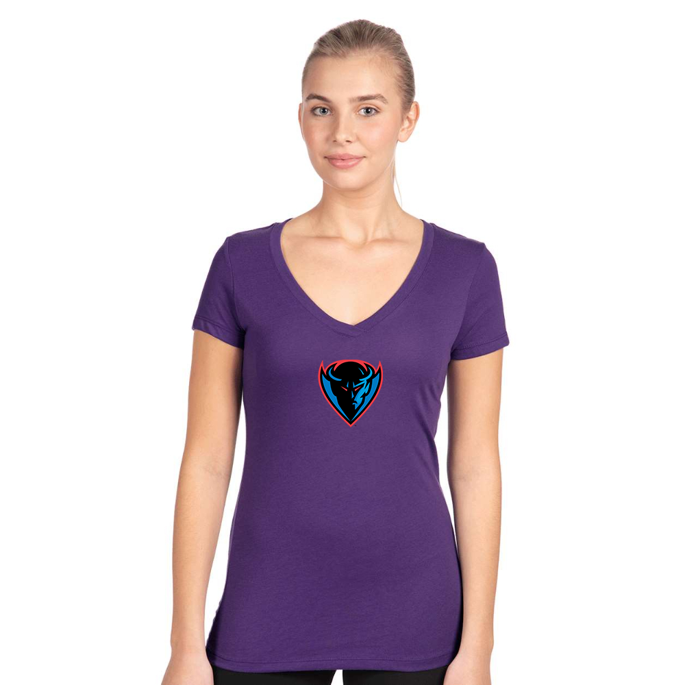 Women's DePaul Blue Demons Next Level V-Neck T-Shirt