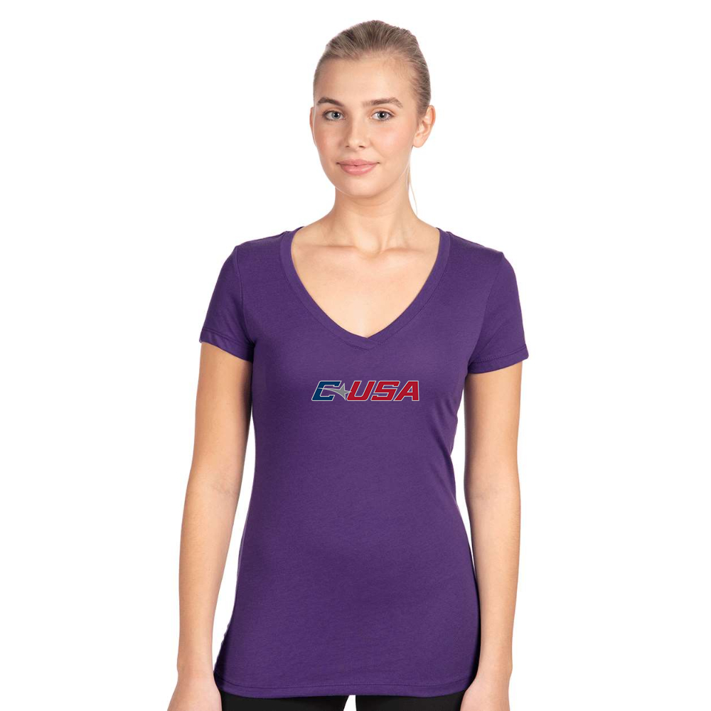 Women's  Conference USAl  Next Level V-Neck T-Shirt