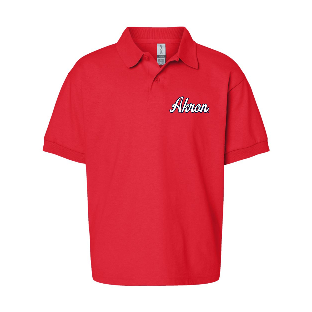 Youth Akron Zips  Gildan Dry Blend Jersey Polo