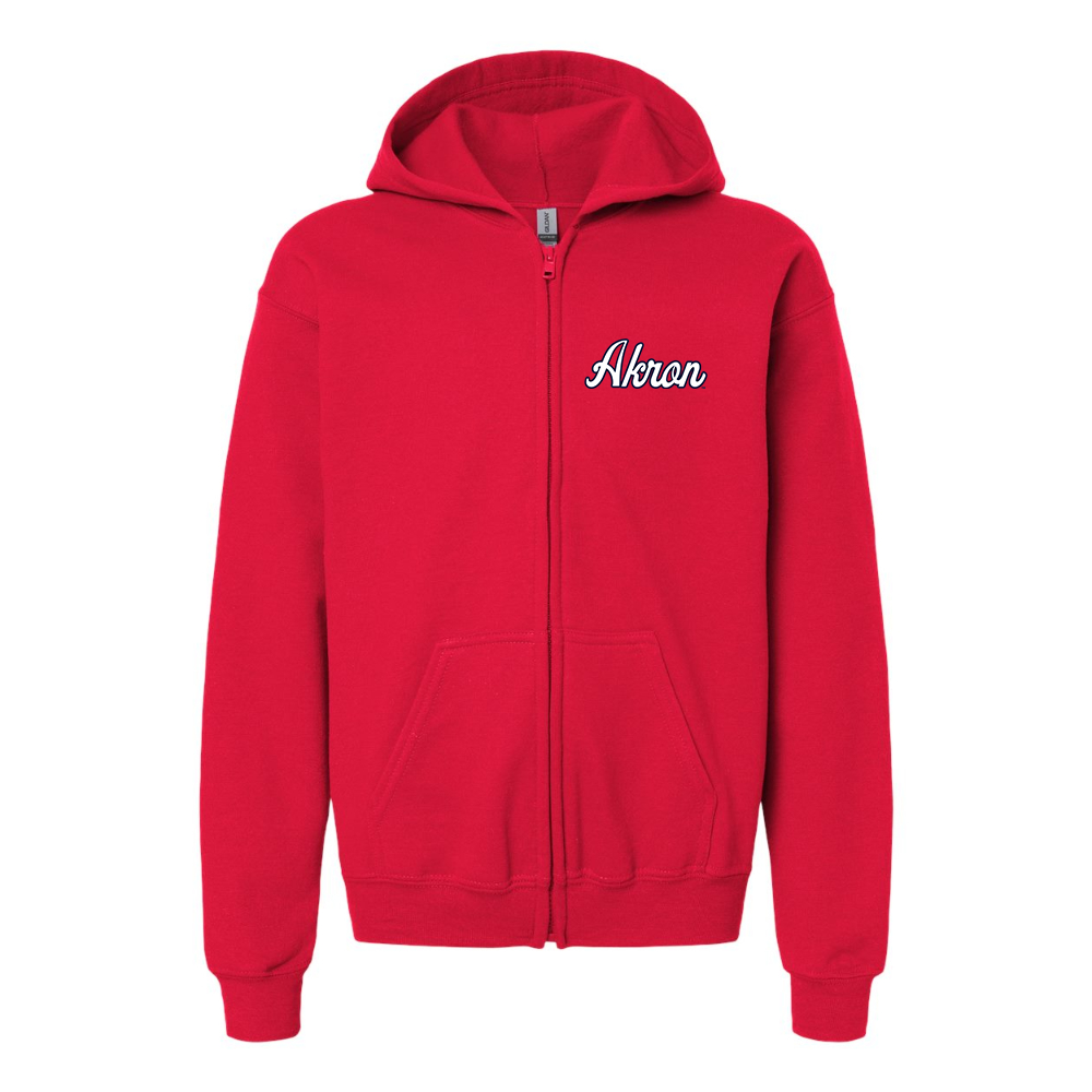 Gildan Heavy Blend Youth Akron Zips  Full Zip Hooded Sweatshirt