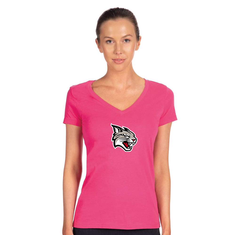 Women's Davidson Wildcats   Next Level V-Neck T-Shirt