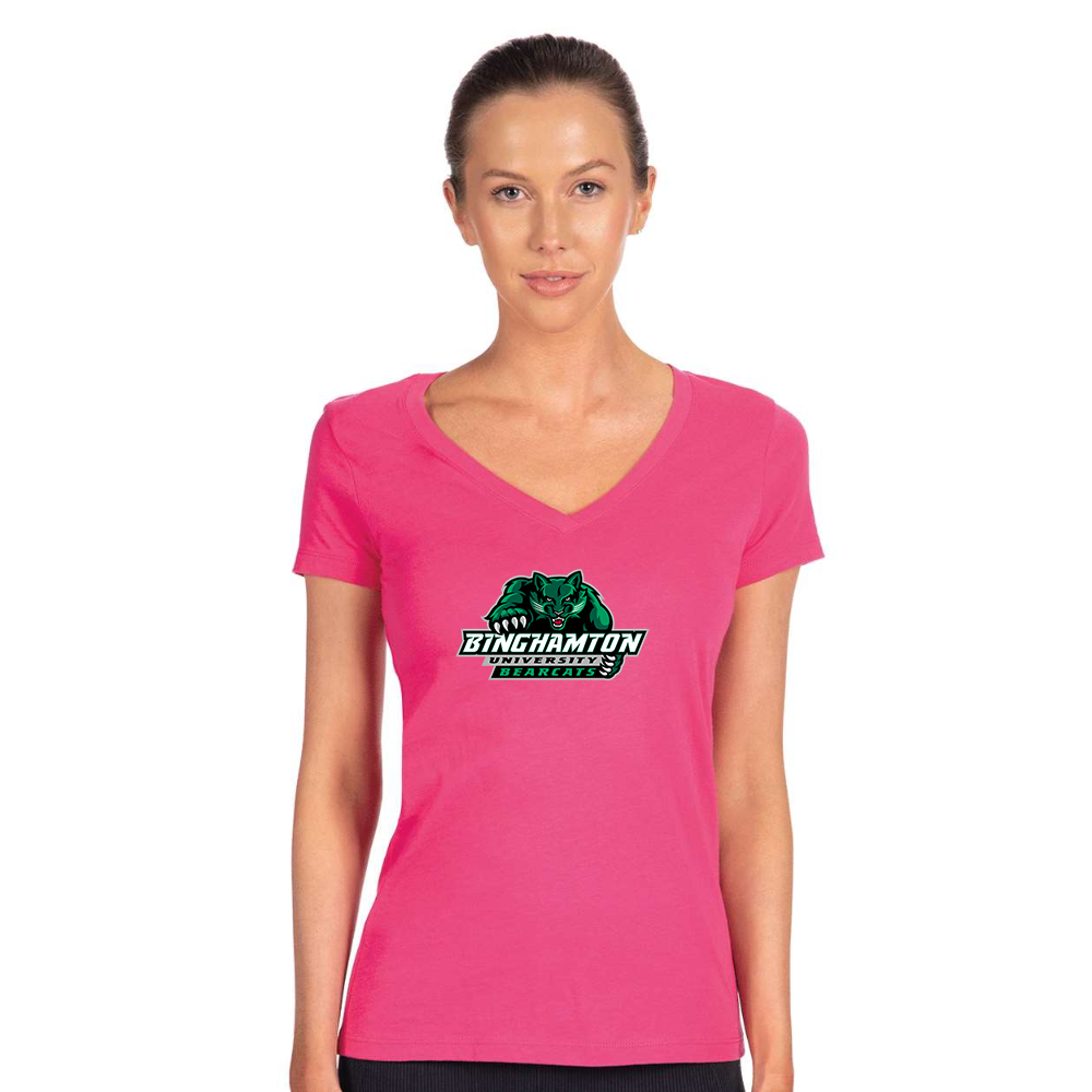 Women's Binghamton Bearcats  Next Level V-Neck T-Shirt