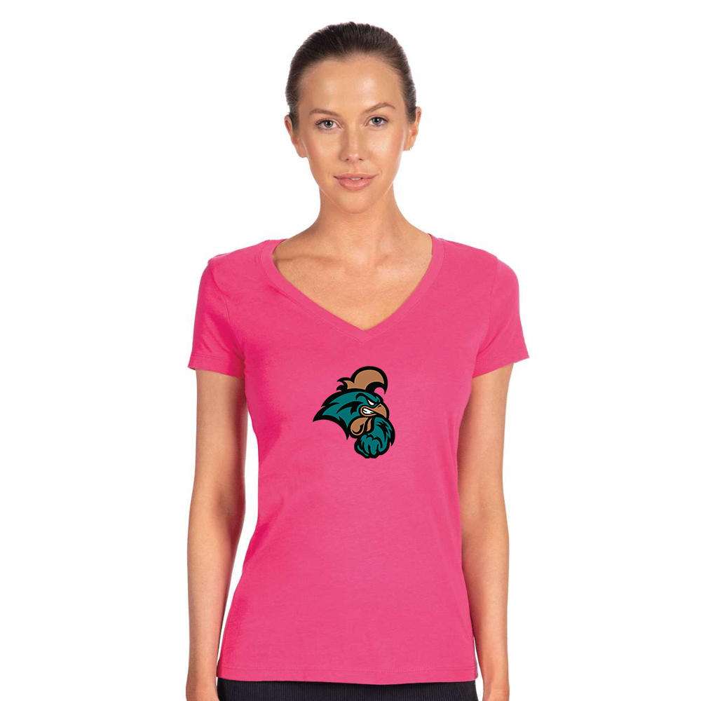 Women's Coastal Carolina Chanticleers  Next Level V-Neck T-Shirt