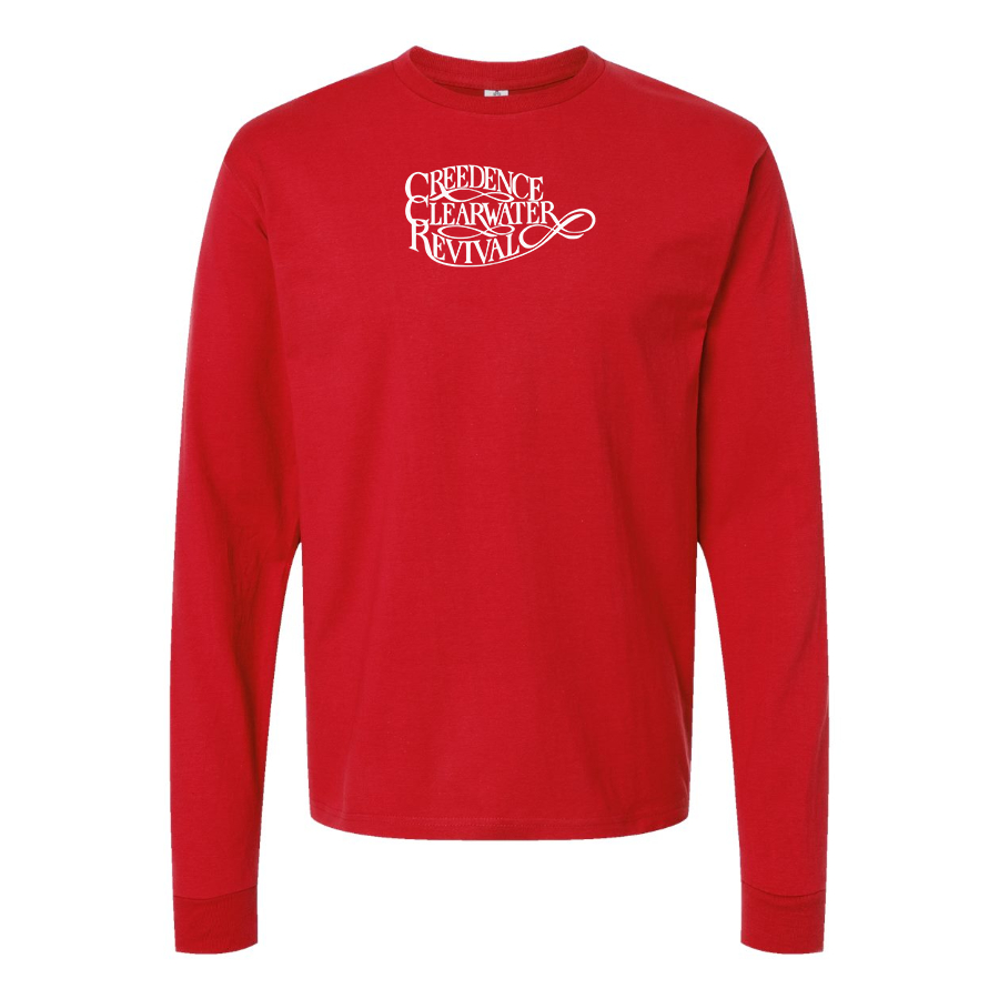 Men's Creedence Clearwater Revival Logo Cotton Long Sleeve T-Shirt
