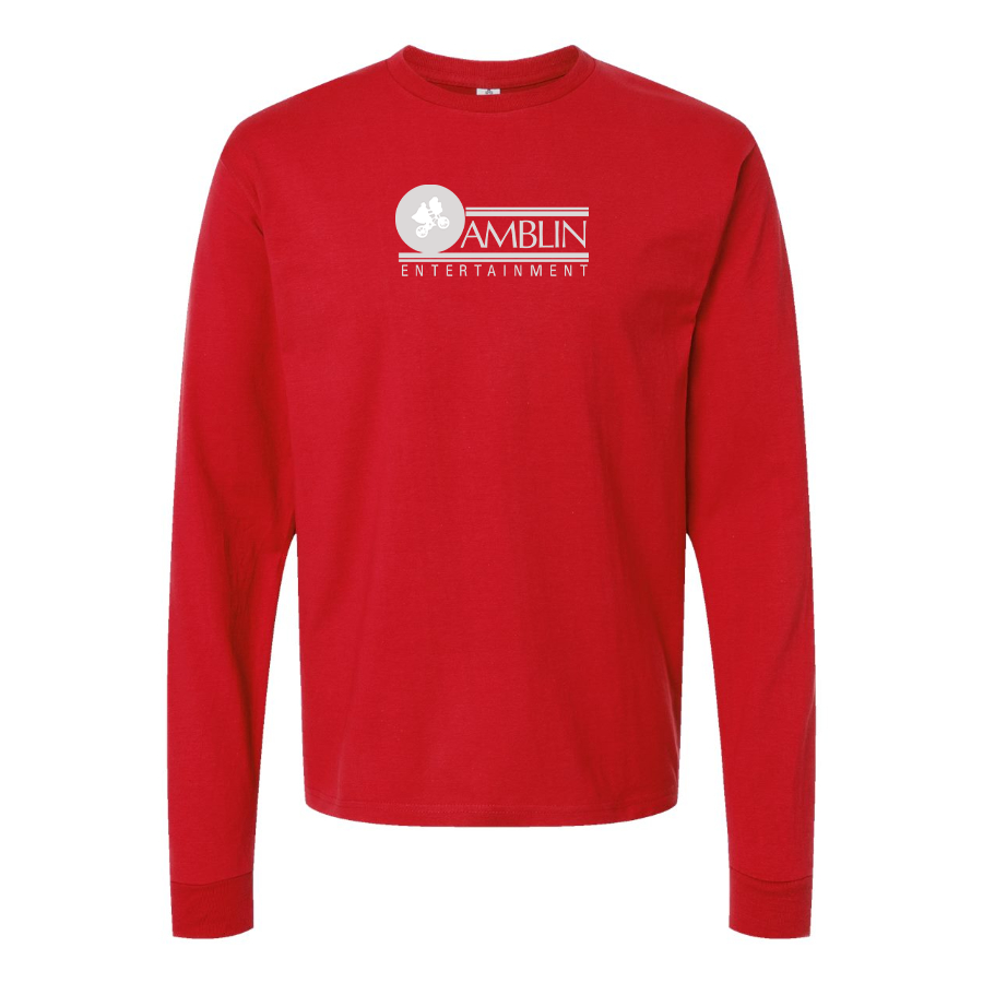 Men's Amblin Entertainment Logo Cotton Long Sleeve T-Shirt