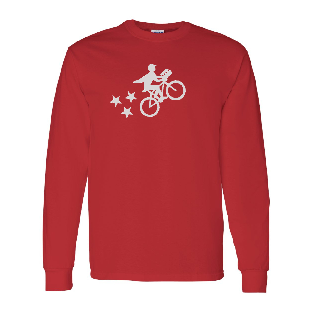 Men's Postmates Bike Gildan Heavy Cotton Long Sleeve T-Shirt